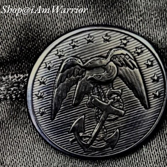 J. Crew rare vintage flap pocket navy cotton jacket with epaulets *iamwarrior - Picture 7 of 9